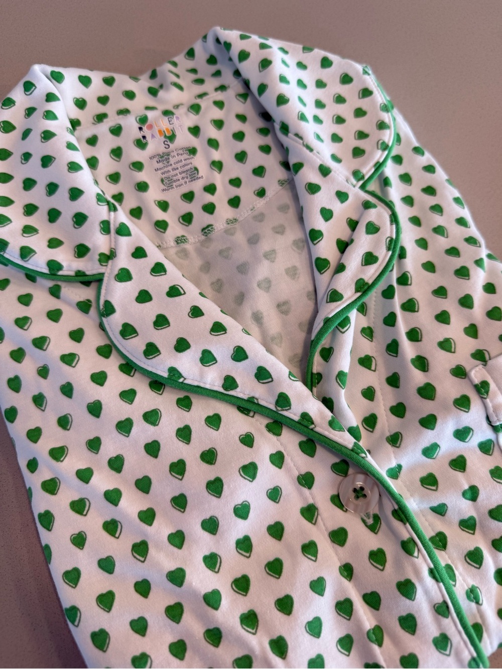 Roller Rabbit Hearts Polo Pajamas - NWOT - Small - Picture 3 of 4